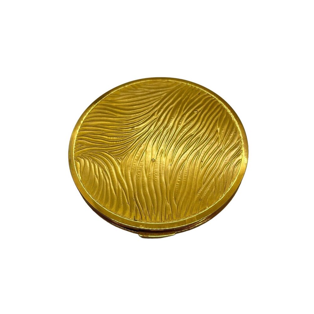 Mirrored Compact Vintage 1950’s Gold Tone Marie Earle Powder Unused Decoratiive